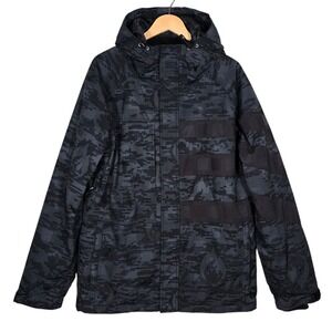 Arson Men's Black Technical Insulated Snowboard Ski Jacket Large